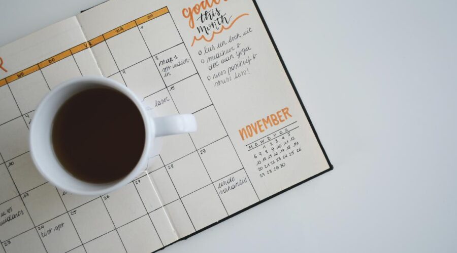 coffee on a calendar